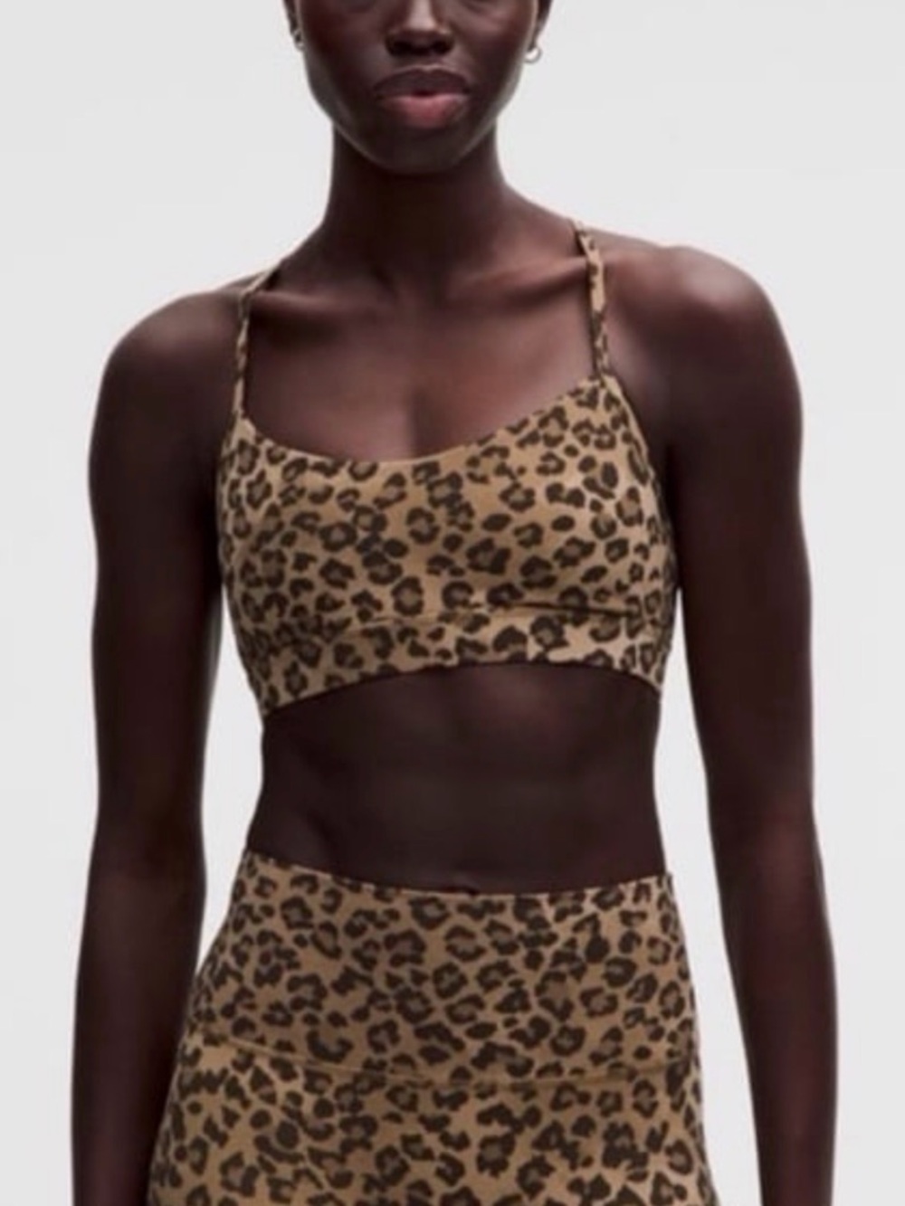 Tru Leopard Beige/Tan Flow Y Bra Nulu NWT Size 6